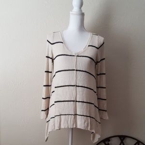 Pink Republic Striped V-Neck Sweater